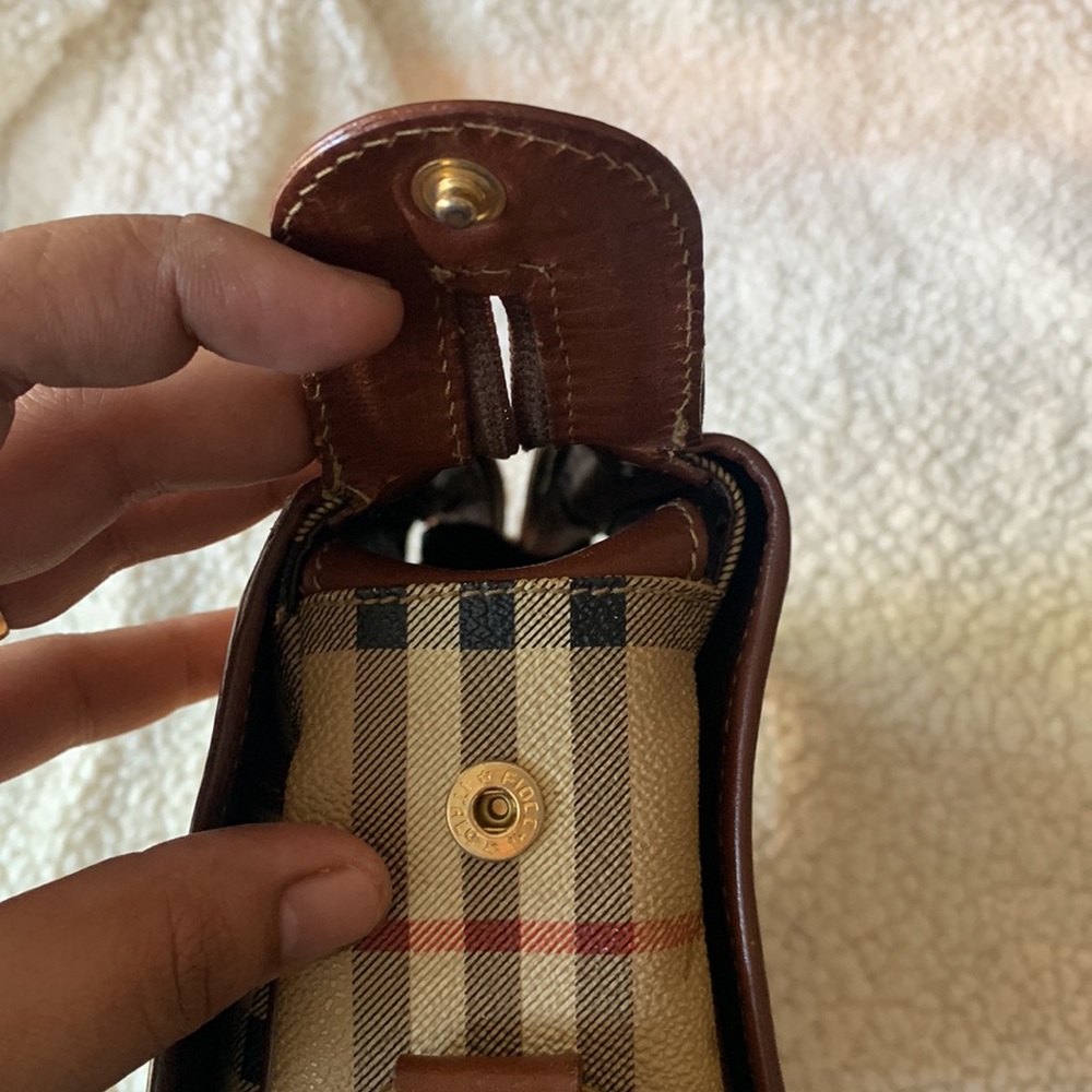 Burberry Tan and Brown Check Crossbody Bag - Well Loved - Picture 14 of 16